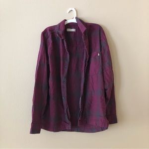 Urban Outfitters Men’s Standard Cloth Flannel Cotton Camp Collar Shirt